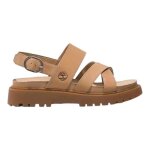 Sandales femme - timberland - clairemont way cross stra beige - talon plat - cuir