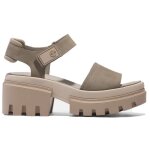Sandales femme - timberland - everleigh - beige - cuir - lacets - plat