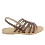 Sandales femme les trop�ziennes hika en cuir marron - boucle de serrage