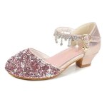 Sandales filles princesse chaussures paillettes halloween fte anniversaire nol pointure 26 - 38 - rose ...