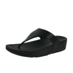 Sandales fitflop lulu en cuir post toe - noir - femme - adulte - minimaliste et confortable