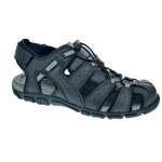 Sandales geox strada homme noir - geox - fibre / cuir - confort exceptionnel