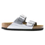 Sandales gizeh - birkenstock - arizona bf - silver - gris - adulte