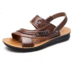 Sandales hommebout ouvert sandale homme cuir �t� plagesandale homme de randonn�e antid�rapant et r�sistant ...