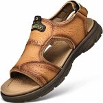 Sandales homme cuir confort Été marron 46 - marque - modèle - sport - peau de vache - caoutchouc antidérapant ... Sandales homme cuir confort Été marron 46 - marque - modèle - sport - peau de vache - caoutchouc antidérapant ...