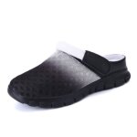 Sandales homme ecelen - noir - tongs claquettes confort chaussures de plage et chaussures de maille ...