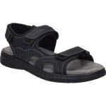Sandales pour hommes - josef seibel - marlon 06 - cuir - scratch - noir