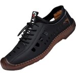 Sandales homme marche randonnée cuir pour été (noir) - marche - homme - randonnée - cuir Sandales homme marche randonnée cuir pour été (noir) - marche - homme - randonnée - cuir