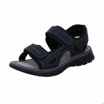 Sandales homme rieker bleu marine ? synth�tique boucle de serrage talon plat 2 cm