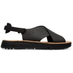 Sandales noires pour femme - camper oruga k200157 - 022 - semelle en eva et cuir pleine fleur