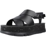 Sandale - nu - pieds femme camper 119396 noir - cuir - compens - boucle de serrage