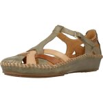 Pikolinos sandale nu - pieds 77924 fille cuir vert compens� 2 cm - made in spain