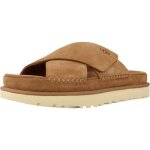 Sandale - nu - pieds ugg 133604 - marron - femme - talon compens 2cm - boucle de serrage