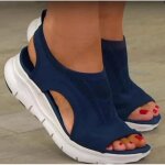 Sandales orthopdiques femmes confortable compenses sandale  bout ouvert t lgres plateforme vintage ...