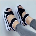 Sandales ouvertes  loffre elles compenses pour femmes chaussures souples et lgantes noir
