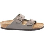 Nu - pieds birkenstock arizona stone pour femme - synthtique - semelle en lige / gomme - gris