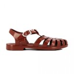Sandale plastique - meduse - sun 201 6078 - talon plat - marron