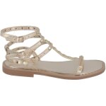 Sandale plate brides montantes avec clous calie