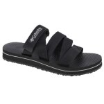 Sandales plates pour femme columbia w alava slide sandal noir en toile avec fermeture scratch