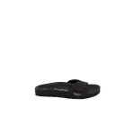 Sandales plates  simple bride et grosse boucle bio royal single noir