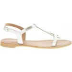 Sandales plates les tropeziennes hamess en cuir blanc pour femme
