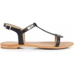 Sandales plates les tropeziennes hamess - femme - cuir - noir - confort exceptionnel