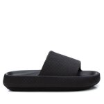 Sandales plates xti 044489 pour femme - noir - dessus synthtique - certificat vgtalien peta