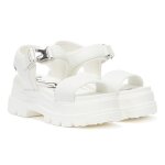 Sandales  plateforme buffalo jojo blanches pour femmes - boucle de serrage - eu 38