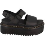Sandale plateforme - doc martens - voss quad - noir - cuir - brides rglables