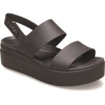 Sandales à plateforme à petit talon crocs brooklyn pour femmes - noir Sandales à plateforme à petit talon crocs brooklyn pour femmes - noir