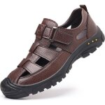 Sandales de randonn�e homme en cuir respirant - bininbox - scratch - marron