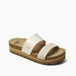 Sandale - reef - femme cushion vista hi - blanc - vintage - talon fin