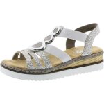 Sandales rieker - blanc - bride - compens - femme