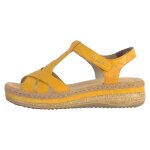 Sandale compens�e cuir rieker massa - jaune