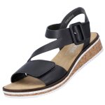 Rieker sandales classiques pour femme v3660 - 02 noir