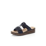 Sandales - rieker - gurgaon - femme - noir - bride - compens
