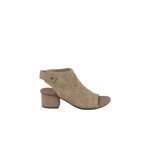 Sandales - rieker - talon carr - dessus tress - beige