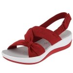 Sandales romaines pour femmes chaussures de plage dcontractes rouge