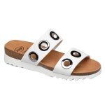 Sandales scholl lara blanc - femme - confortable - technologie scholl bioprint