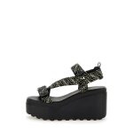 Sandales semelle compense femme guess ocilia2 logo - black - 36