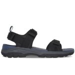 Skechers tresmen ryer ? sandales homme noires scratch tige synth�tique talon plat