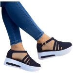 Sandales de sport femme - mode marche sport chaussures plates respirantes - noir - semelle absorbant ...