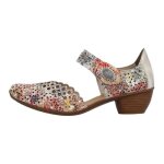 Sandales � talon cuir rieker - beige
