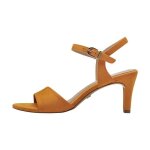 Sandales � talon cuir tamaris touch - it - tamaris - marron - femme - 5 cm - bride - large - cuir