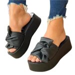 Sandales � talons pour femmes funmoon - noir - plateforme 3cm