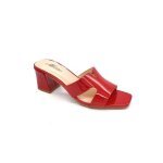 Sandales � talon femme rouge