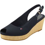 Sandales - tommy hilfiger - iconic elba sling back wedge - femme - bleu