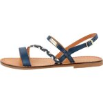 Sandales les tropeziennes - marine / or - femme - cuir - confort exceptionnel