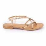 Sandales les tropeziennes monatres - cuir - or irise - boucle de serrage - femme - printemps t 2022 ...