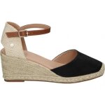 Sandales xti 140746 pour femme - noir - talon compens� - boucle de serrage